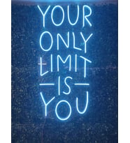 your only limits is you(tek sınırın sensin yazı neon led tabela (80x40cm)