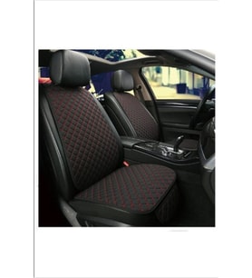 Renault Clio 4 2012-2018 Terletmez, Ortopedik Koltuk Minderi, Siyah Kumaş Kırmızı Dikiş