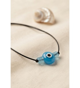 Handmade Bohem Açık Mavi Nazar Kolye