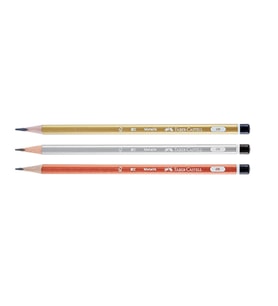 FABER CASTELL ÜÇGEN KURŞUN KALEM 2B METALİK MERCANLI 2160