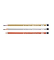 FABER CASTELL ÜÇGEN KURŞUN KALEM 2B METALİK MERCANLI 2160