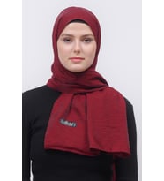 Kadın Tesettür Düz Renk Paris Şal (Koyu Bordo)