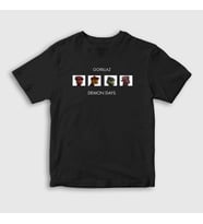 Presmono Unisex Çocuk Siyah Demon Days Gorillaz T-Shirt 54549tt