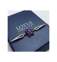 Lotus Çiçeği Gümüş Bileklik 925 Ayar Gümüş Bileklik
