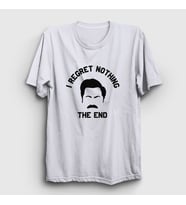 Presmono Unisex Beyaz Regret Ron Swanson Parks And Recreation T-Shirt 492781tt (Beyaz)