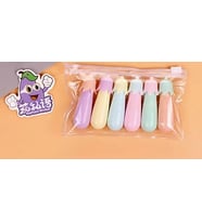 Mini Fosforlu Kalem 6lı Poşetli Patlıcan