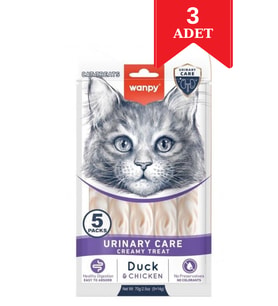 Wanpy Urinary Care Ördekli Ve Tavuklu Kedi Ödülü 14 Gr 5'li Paket X 3 Adet
