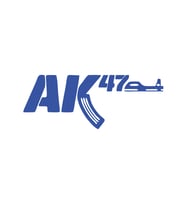 ak47 sticker17x17 Cm Mavi