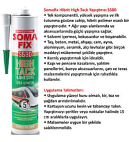 SOMA FİX S580 HIGH TACK YAPIŞTIRICI SİLİKON ( KORNİŞ YAPIŞTIRICI )