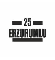 25 Erzurumlu Araba Sticker siyah 16x9 CM (Siyah)