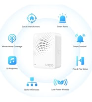 TP-Link Tapo H100, Tapo Akıllı Hub, Tapo Akıllı Anahtar, Düğme ve Sensörle Çalışır, 64 Cihaz Bağlant