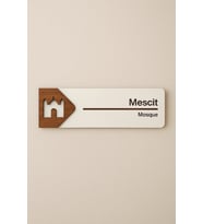 Lucena Mescit Ofis Oda Kapı İsimliği Yönlendirme Tabelası Levhası Kişiselleştirilebilir