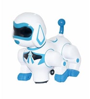 Pilli Işıklı Müzikli Robot Köpek - Mavi Su Dünyası (Çok Renkli)