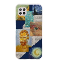Huawei P40 Lite Uyumlu Vincent van Gogh Kolaj Desenli Şeffaf Telefon Kılıfı