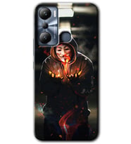 İnfinix Hot 20i Kılıf HD Desen Baskılı Kılıf - V for Fire