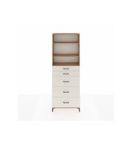Arges Dolap 3 Raflı 5 Çekmeceli 88x30x243 Çam-Aytaşı