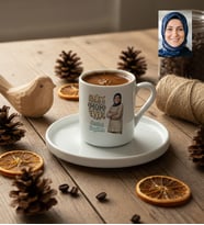 Kişiye Özel Karikatürlü Best Mom Ever Anneye Hediye Türk Kahvesi Fincanı Anneler Günü Hediyesi
