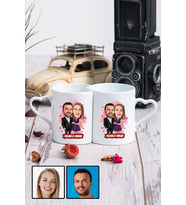 Sevgiliye Romantik Yıldönümü Hediyesi Karikatürlü Sevgili Kupası