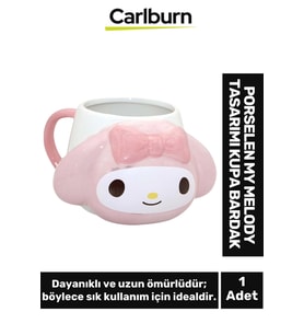 Özel Tasarım Dekoratif Şık Hediyelik Sevgili Arkadaş Porselen My Melody Tasarımı Kupa Bardak 9*13 Cm
