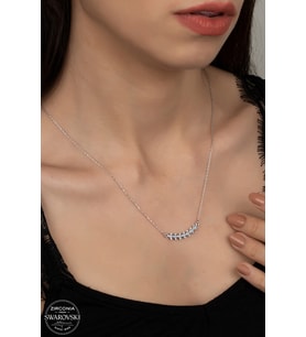 SWAROVSKİ CRYSTAL SU YOLU  925 AYAR GÜMÜŞ KOLYE