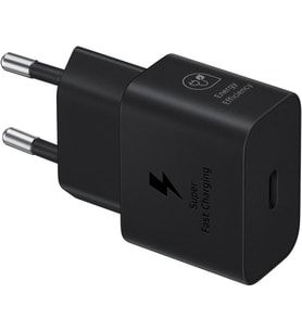 Samsung 25 Watt Şarj Adaptörü + Kablo Seti, Siyah
