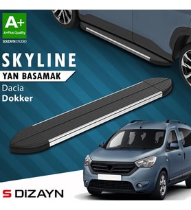 S-Dizayn Dacia Dokker Skyline Krom Yan Basamak 203 Cm 2012 Üzeri A+ Kalite