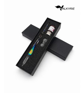 Valkyrie Model Renk Geçişli Cam Dip Kalem Seti – El Yapımı - Hediye Kutulu (RGB)