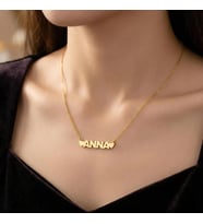 Kişiye Özel Minimal Kalp Detaylı İsim Kolye 925K Gümüş (Gold)