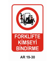 İŞ GÜVENLİĞİ UYARI LEVHASI 1 ADET PVC 21 X 29CM