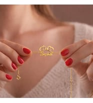 Kişiye Özel 925 Ayar Gümüş Minnie Mouse İsim Bileklik (Gold)