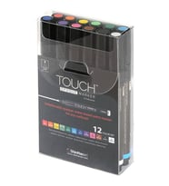 Touch Opaque Marker Akrilik Boyama Kalemi 12 Renk Fine Uç (0.8-1.3 mm) (Karışık)