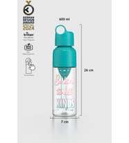 Renga Moon Desenli 600 ml Sıkacaklı Tritan Matara 912054 Turkuaz