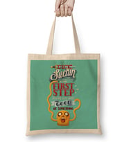 Adventure Time Lettering Sorta Good Bez Çanta Uzun Saplı
