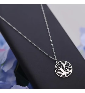 Yılbaşı Temalı Mum Kolye 925K Gümüş