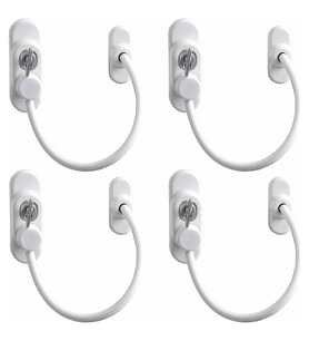 Çelik Halatlı Kilit Pvc Pencere Emniyet Çocuk Güvenlik Kilidi (4 Adet)