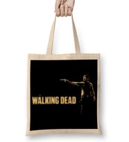 The Walking Dead Rick Siyah Zemin Bez Çanta Uzun Saplı