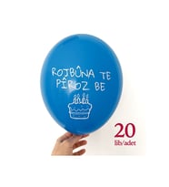 Kürtçe Doğum Günü Balonu - Mavi (20 adet) - Rojbuna Te Piroz Be 12 inç - 30 cm (Çok Renkli-Multı)