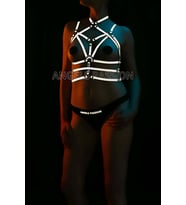 Reflektörlü Göğüs Üzeri Harness Karanlıkta Parlayan Harness