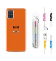 Samsung a71 A72 A73 A7 A9 2018 C7 C9 Kılıf Kablo Koruma Spiral Silikon Garfi 1733