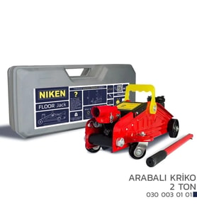 Arabalı Oto Araç Kaldırma Krikosu 2 Ton Taşıma Kapasiteli-plastik Çantalı Niken