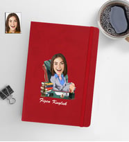 Kişiye Öze Avukat Kadın Model 13x21 Kırmızı Defter-26