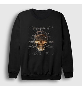 Presmono Unisex Siyah Nails Megadeth Sweatshirt 65829tt