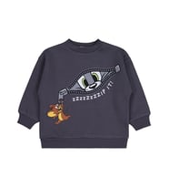 Tom and Jerry Fermuar Baskılı 2-5 Yaş Sweatshirt - Gri
