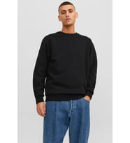Jack & Jones Erkek Basic Bisiklet Yaka Sweatshirt - 12249341 (Siyah)