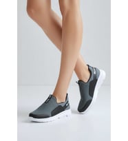 2231-Bestof Anatomik Tabanlı Ultra Hafif Bağcıksız Unisex Yürüyüş Ayakkabısı (Füme)