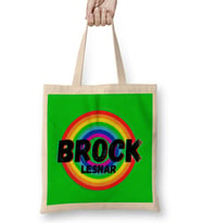 Brock Lesnar- Vintage Retro Rainbow Style Warriors Design Wrestlers-gift Bez Çanta Uzun Saplı