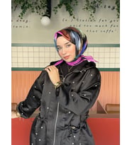 Mor Sensitive Twill İpek Eşarp 5