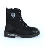 Hammer Jack 102 17600-F Siyah Nubuk Deri Erkek Çocuk Bot