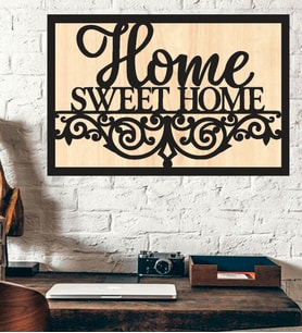 Home Sweet Home Ahşap Duvar Tablo