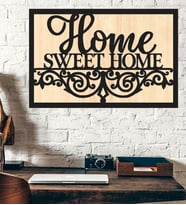 Home Sweet Home Ahşap Duvar Tablo